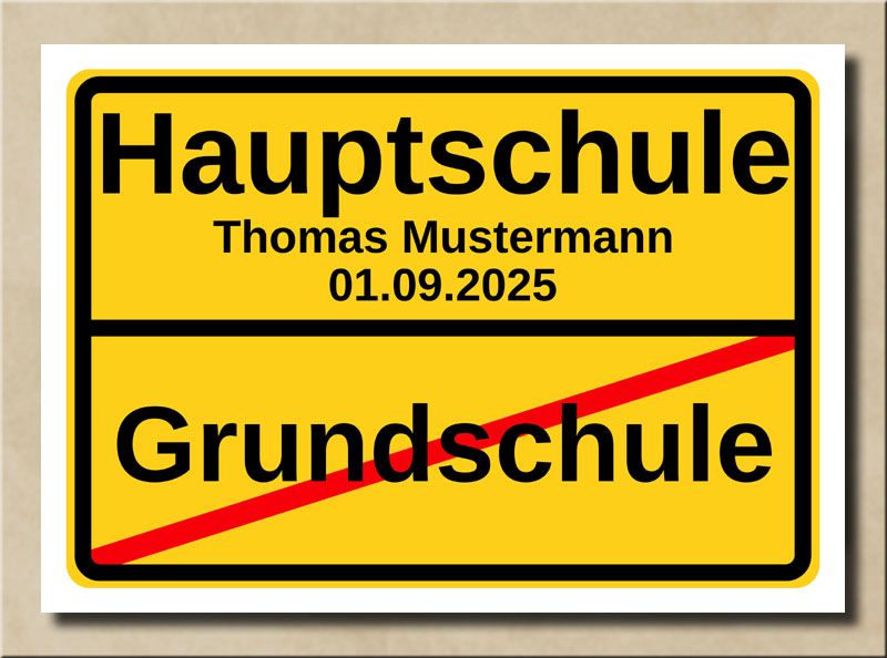 Ortstafel Grundschule Hauptschule