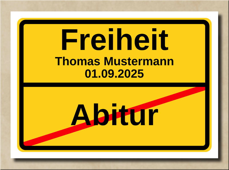 Ortstafel Abitur Freiheit