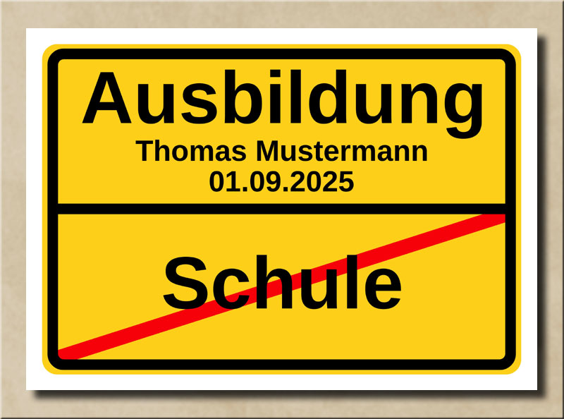 Ortstafel Schule Ausbildung