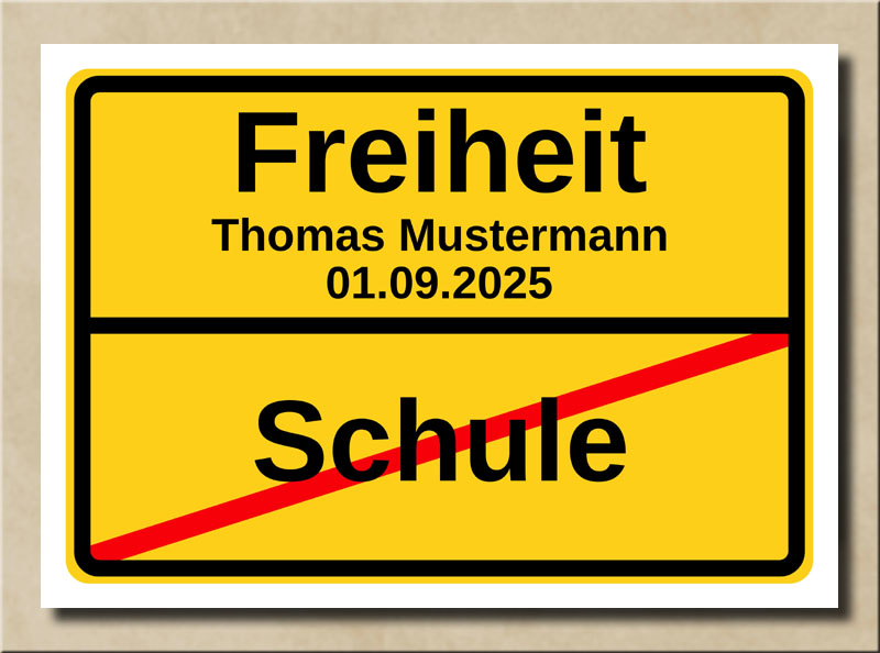 Ortstafel Schule Freiheit