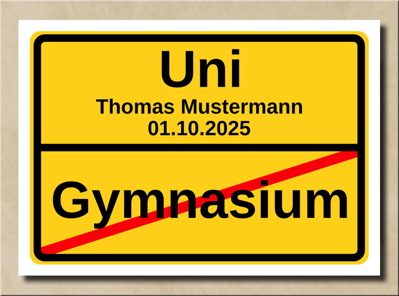 Ortstafel Gymnasium Uni